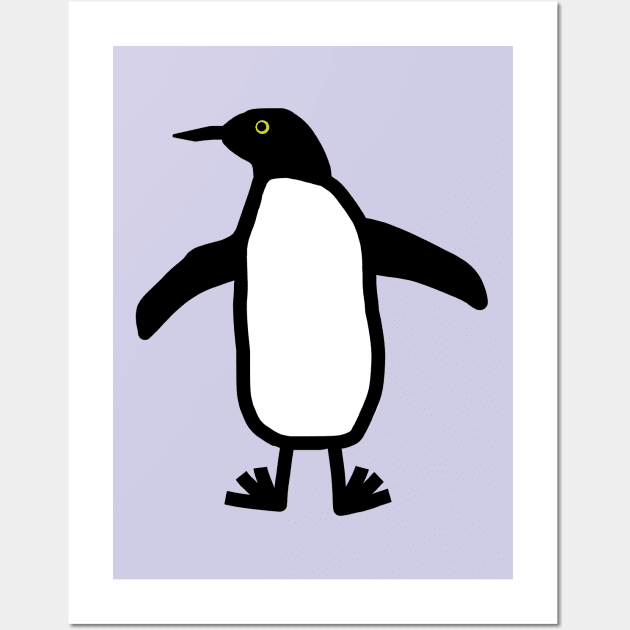 Cute Animals Doodle Penguin Wall Art by ellenhenryart